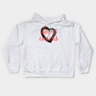 LOVE WINS 1 (black) Kids Hoodie